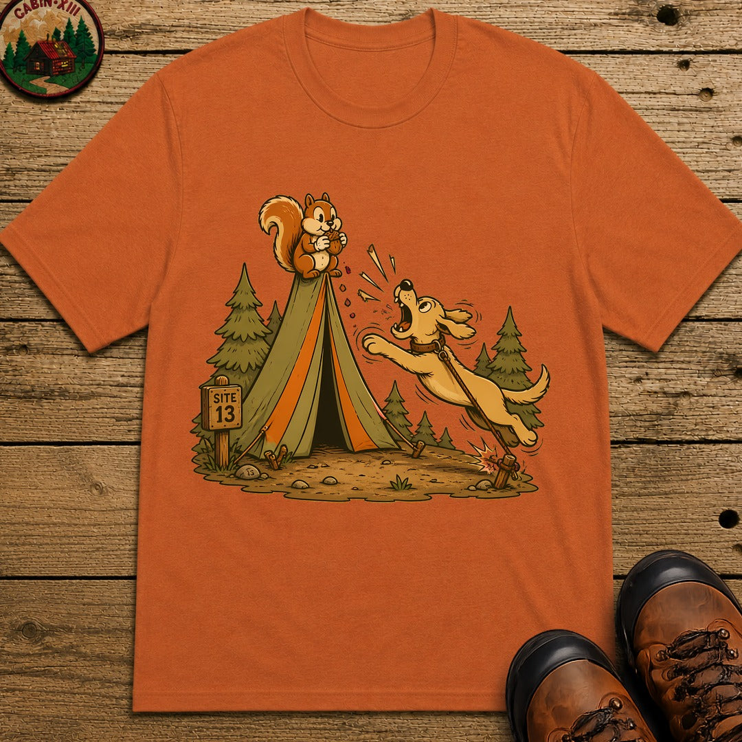 Dog And Squirrel Cartoon T-Shirt - Yam