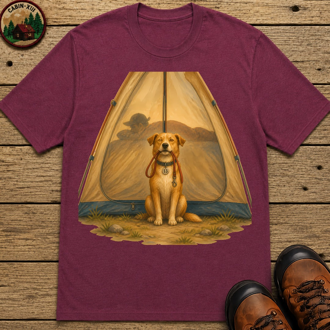 Dog Is A Morning Person T-Shirt - Berry