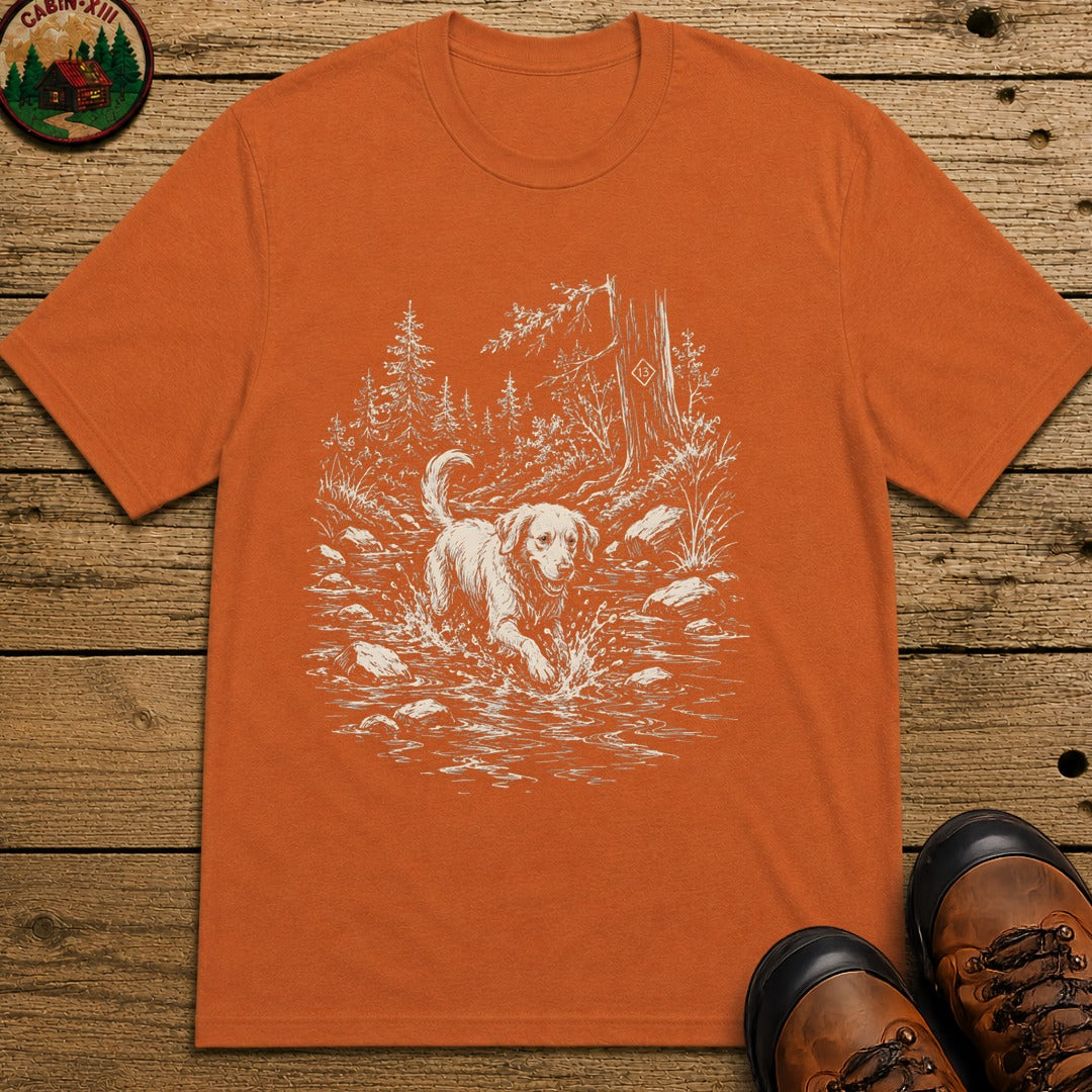 Dog in the Creek T-Shirt - Yam