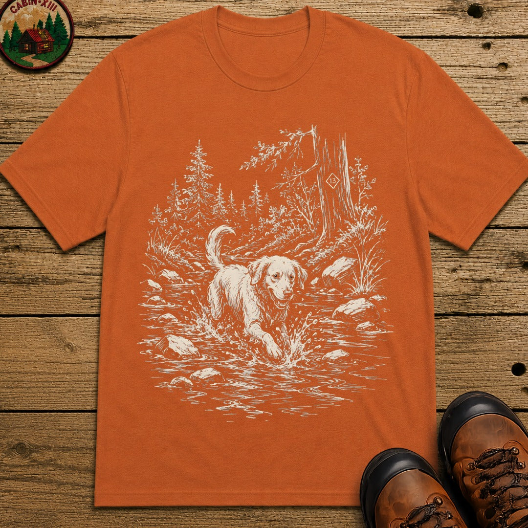 Dog in the Creek T-Shirt - Yam