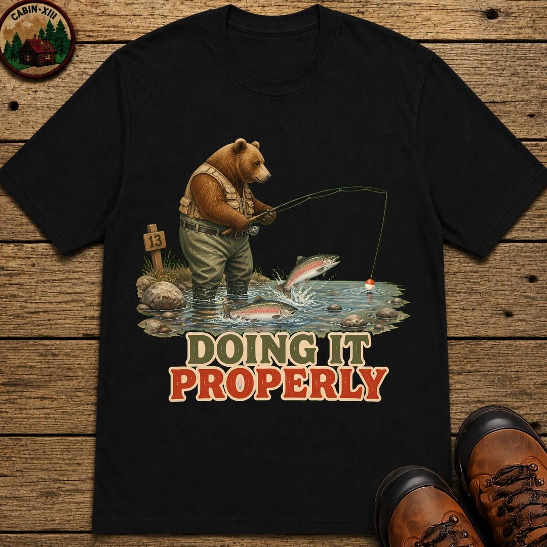 Doing It Properly T-Shirt - Black