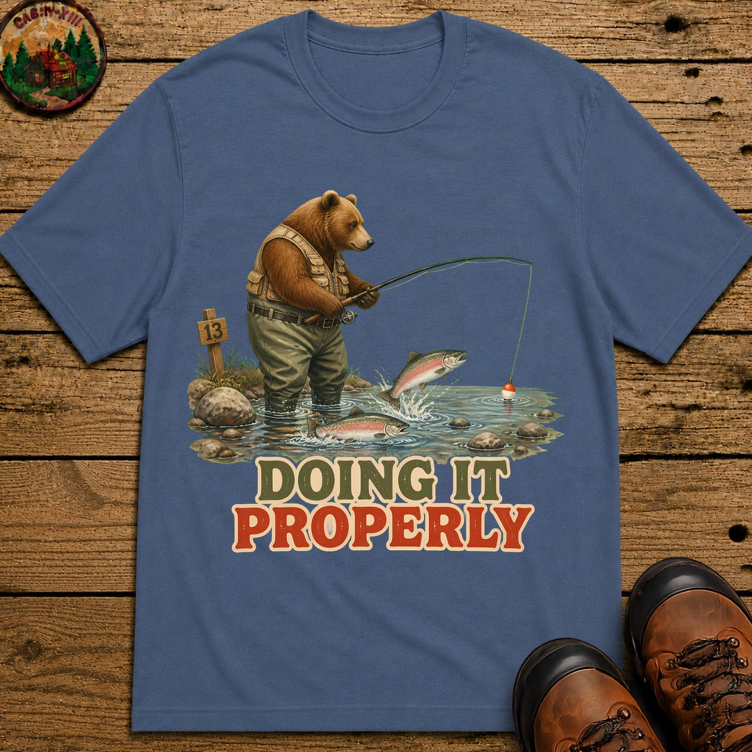Doing It Properly T-Shirt - Blue Jean