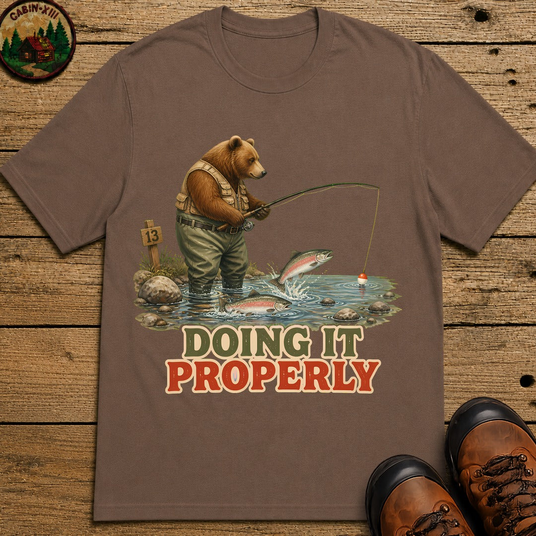 Doing It Properly T-Shirt - Espresso