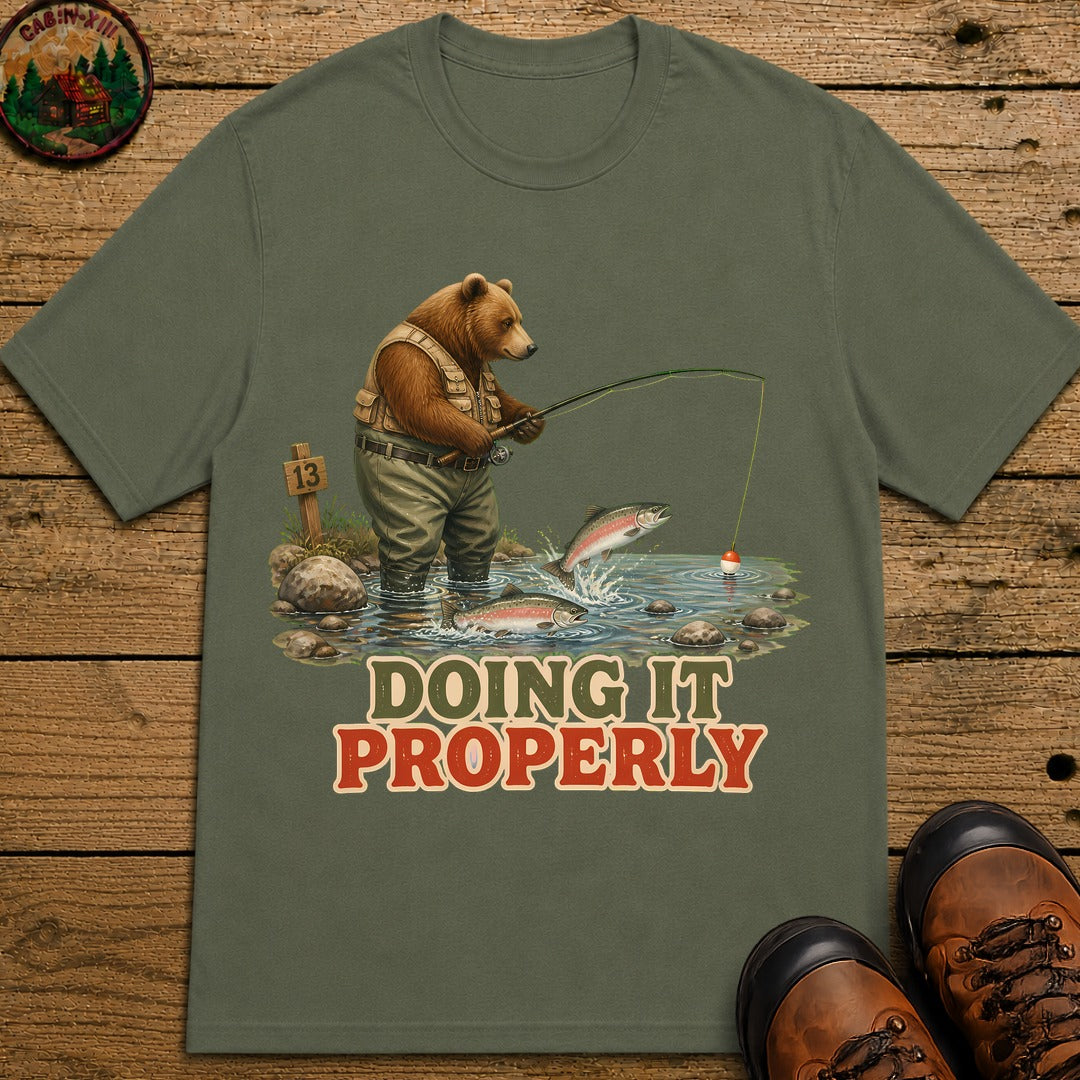 Doing It Properly T-Shirt - Moss