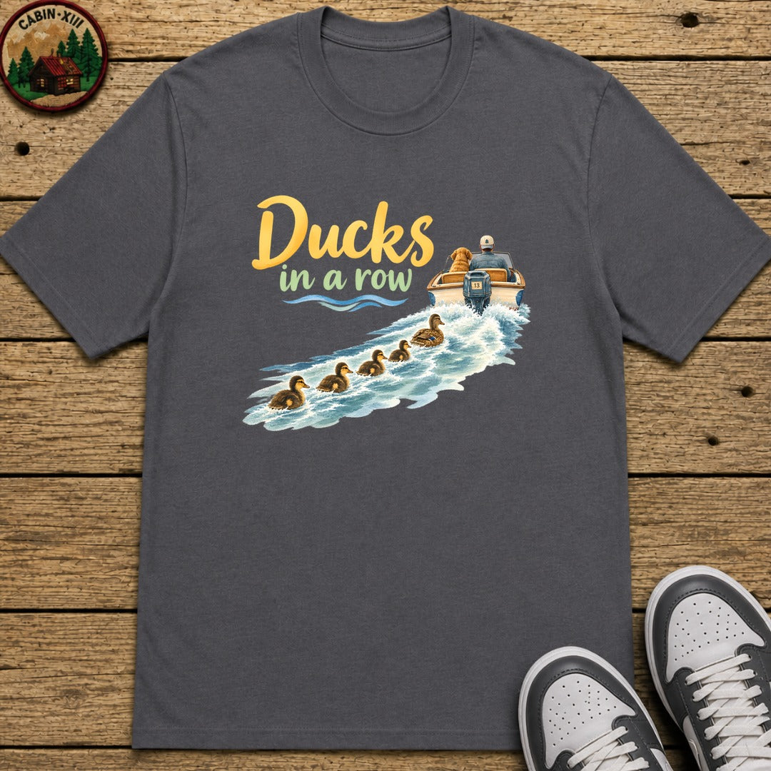 Ducks In A Row Kids T-Shirt - Charcoal