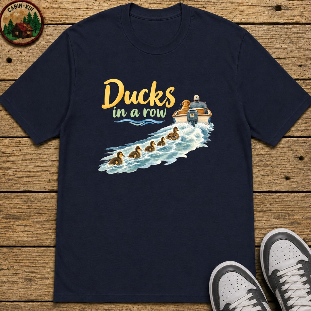 Ducks In A Row Kids T-Shirt - Navy