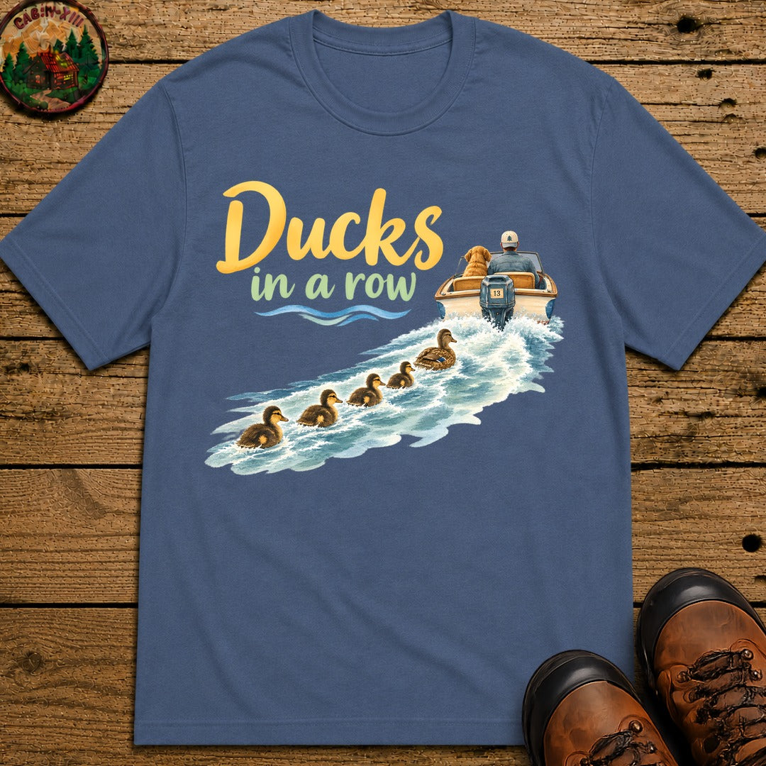 Ducks In A Row T-Shirt - Blue Jean