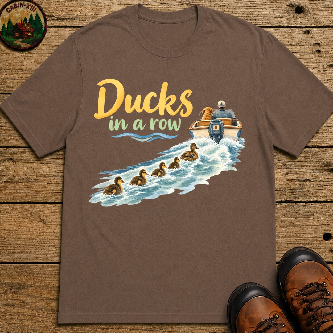 Ducks In A Row T-Shirt - Espresso