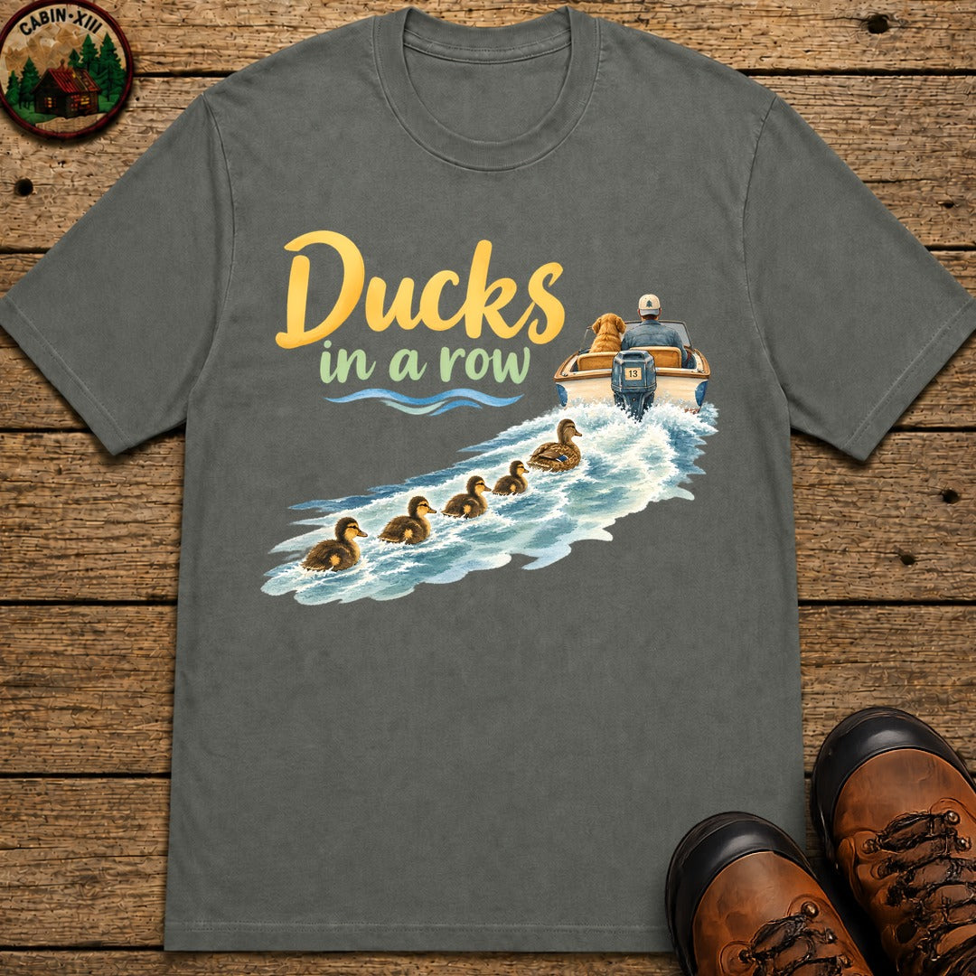 Ducks In A Row T-Shirt - Pepper