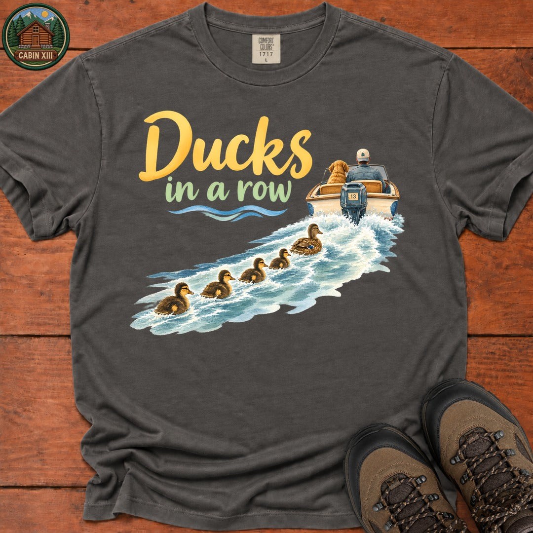 Ducks In A Row T-Shirt - Pepper
