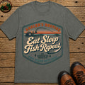 Eat Sleep Fish Repeat T-Shirt - Pepper