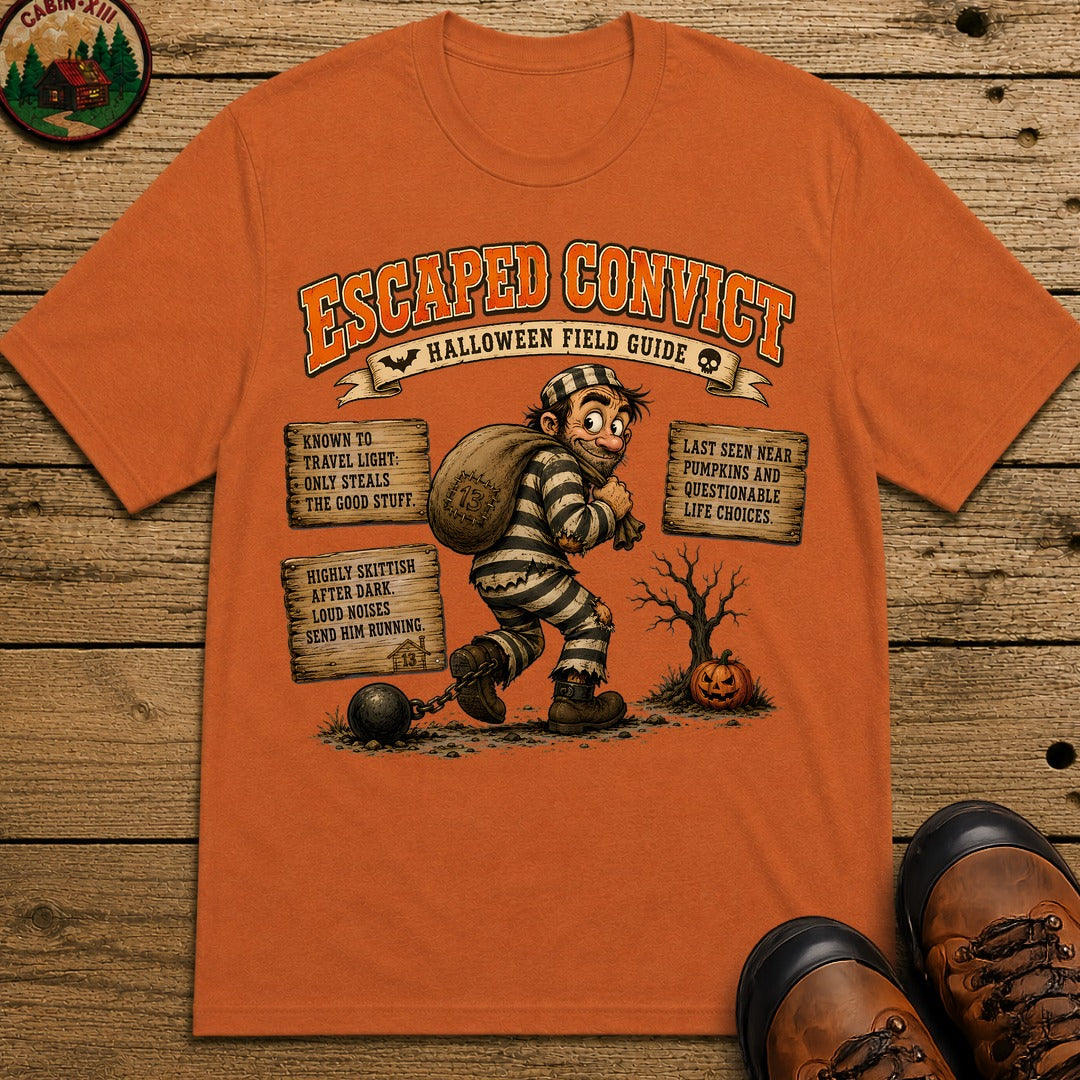 Escaped Convict Field Guide T-Shirt - Yam