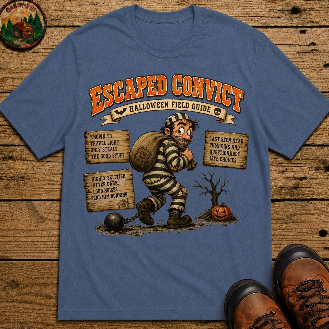 Escaped Convict Field Guide T Shirt - Blue Jean