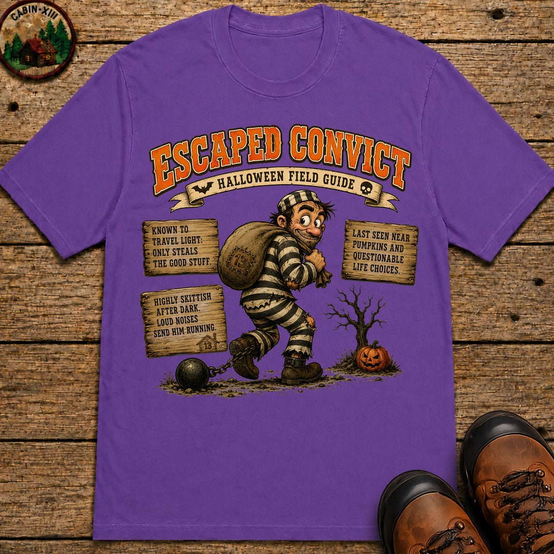 Escaped Convict Field Guide T Shirt - Grape