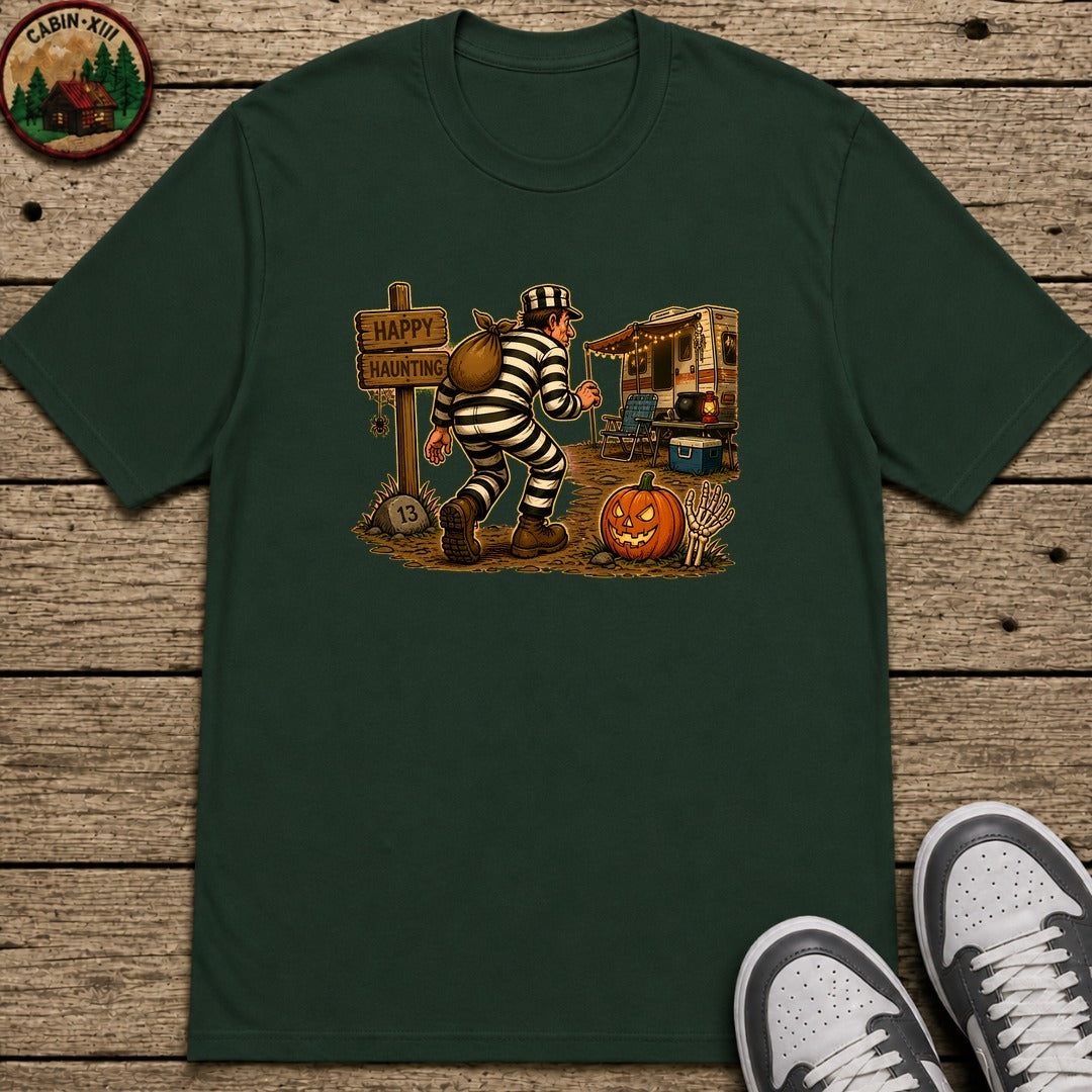 Escaped Convict Halloween Kids T-Shirt - Forest Green