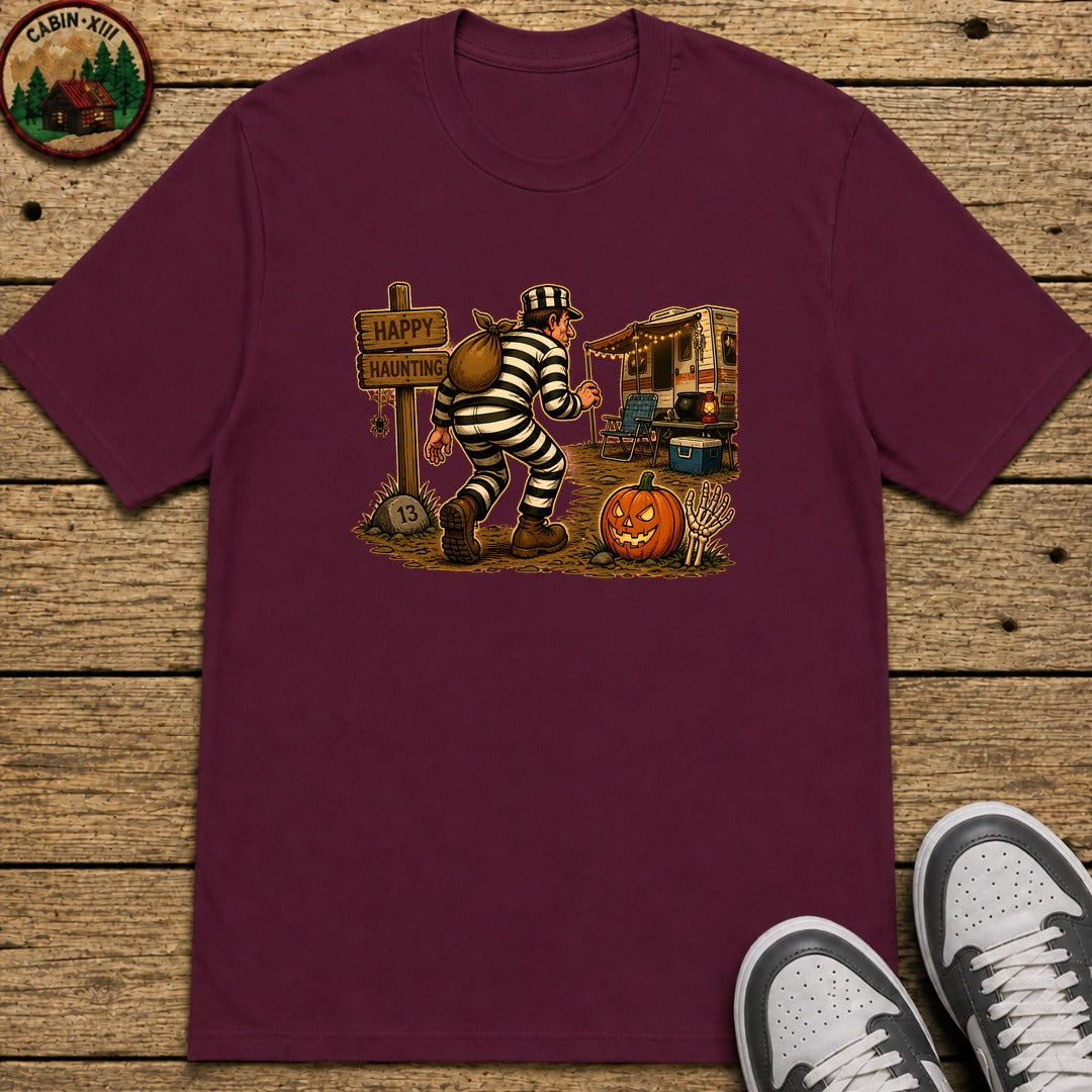 Escaped Convict Halloween Kids T-Shirt - Maroon