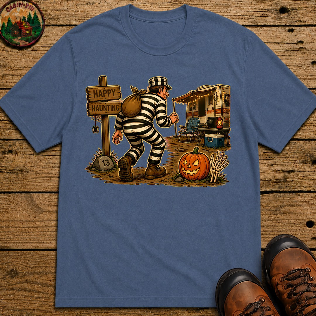 Escaped Convict Halloween T-Shirt - Blue Jean