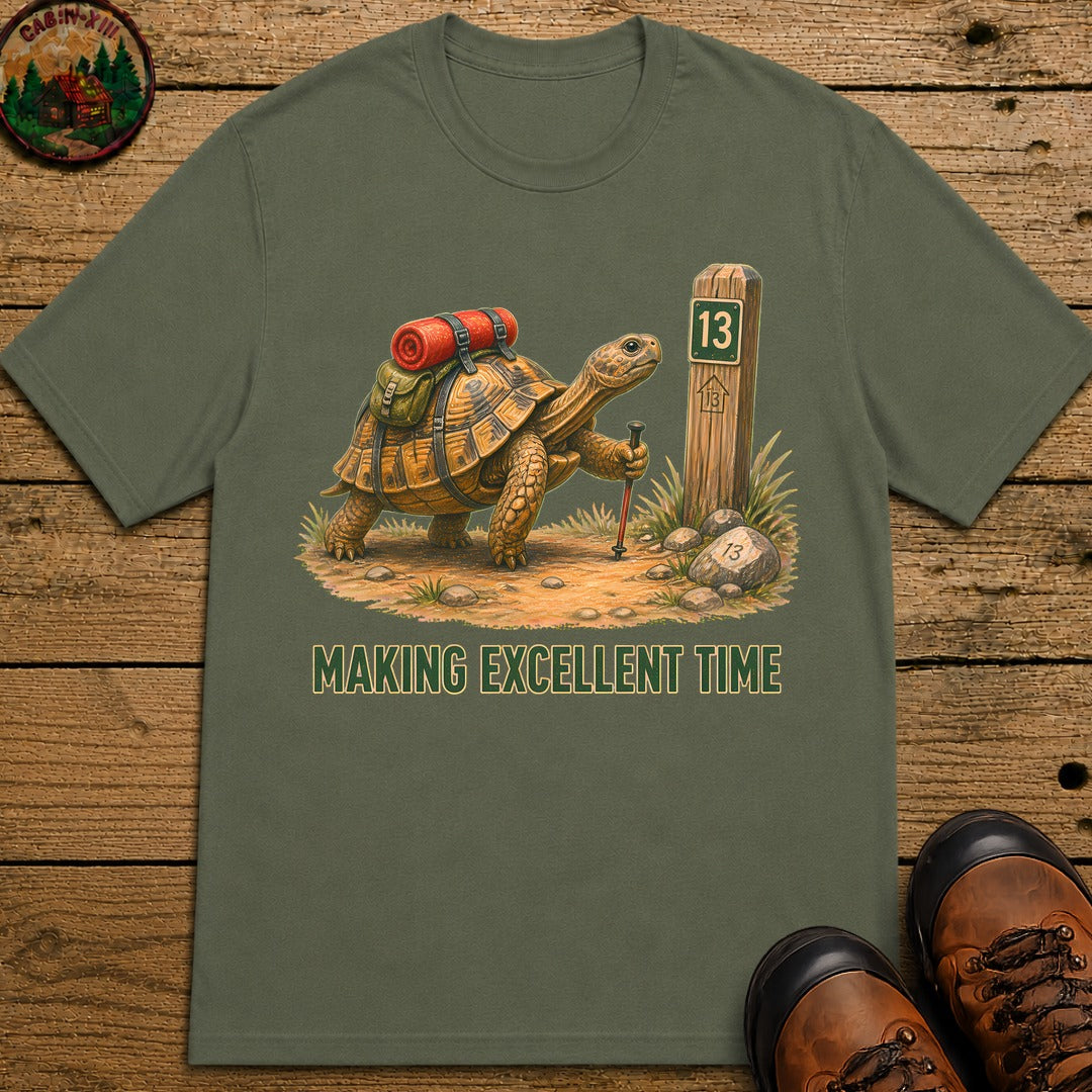 Excellent Time T-Shirt - Moss