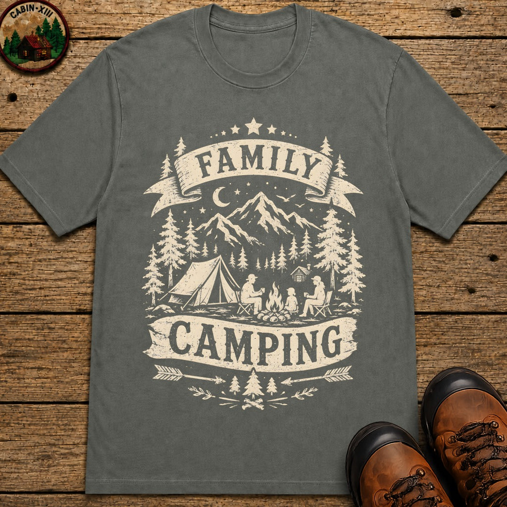 Family Camping T-Shirt - Pepper