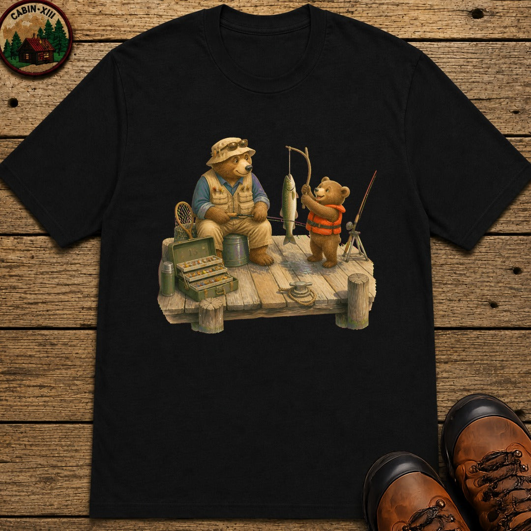 Father And Son Bear T-Shirt - Black