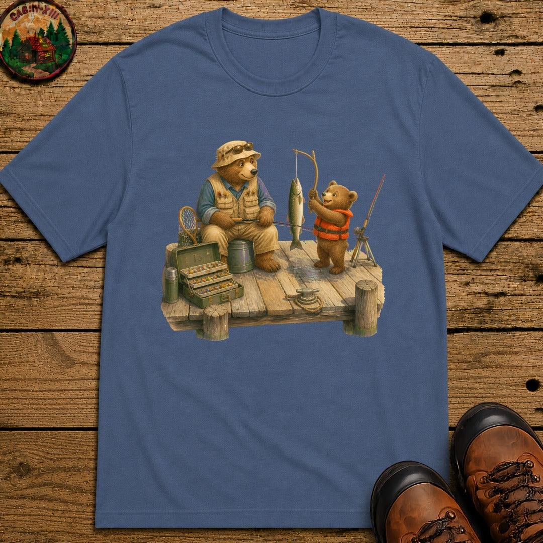 Father And Son Bear T-Shirt - Blue Jean