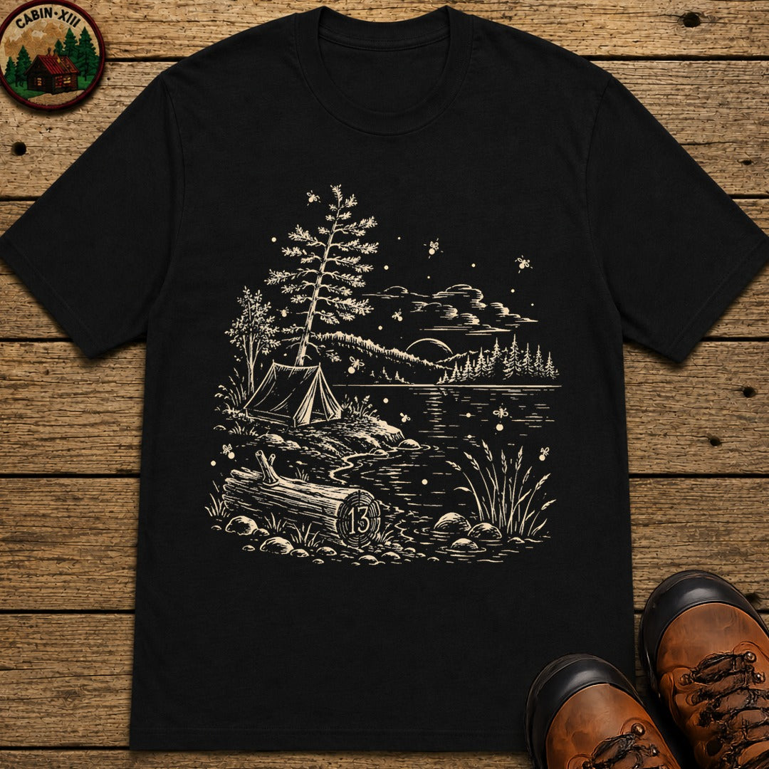 Firefly Lake Campsite T-Shirt - Black