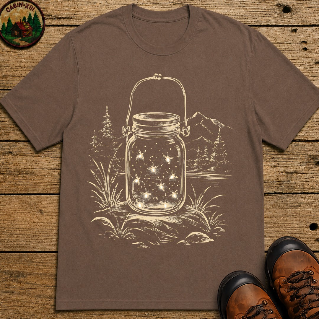 Firefly Lantern Sketch T-Shirt - Espresso