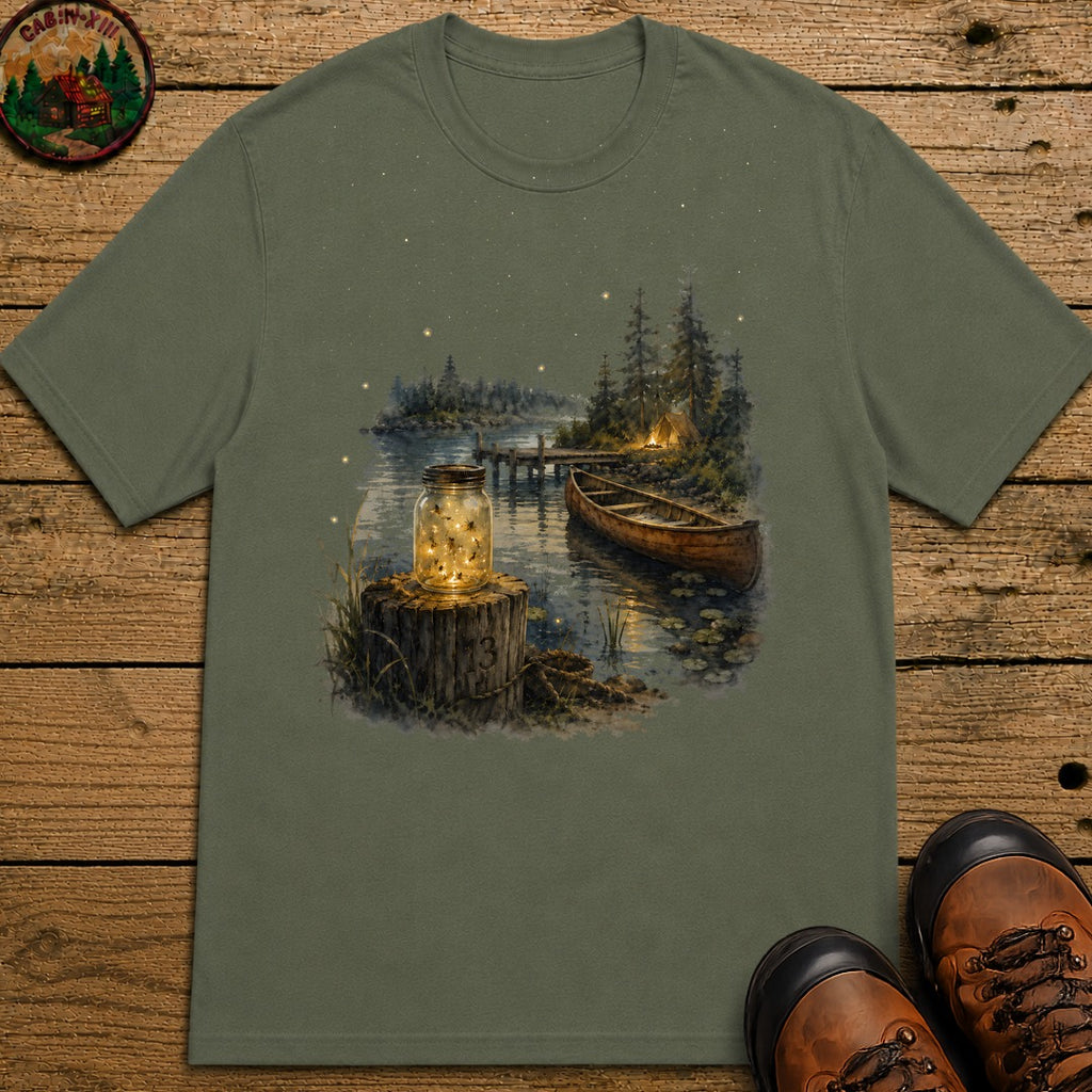 Firefly Mason Jar T-Shirt - Moss