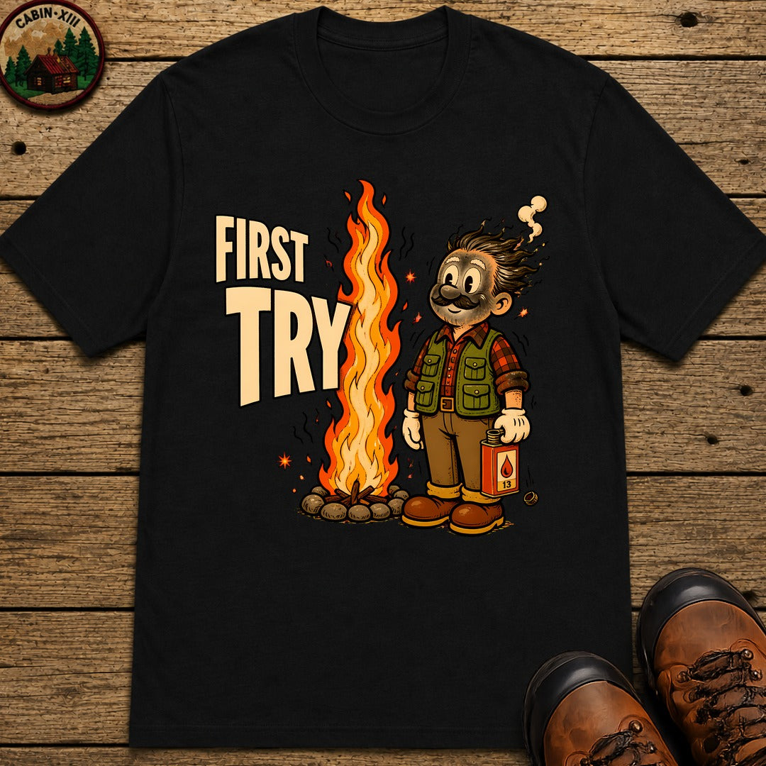 First Try T-Shirt - Black