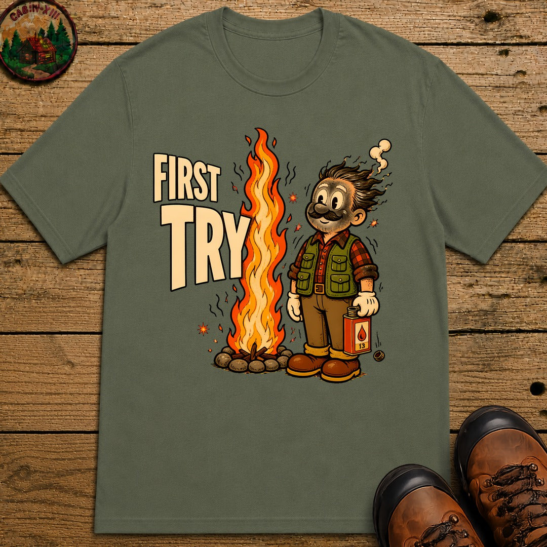 First Try T-Shirt - Moss