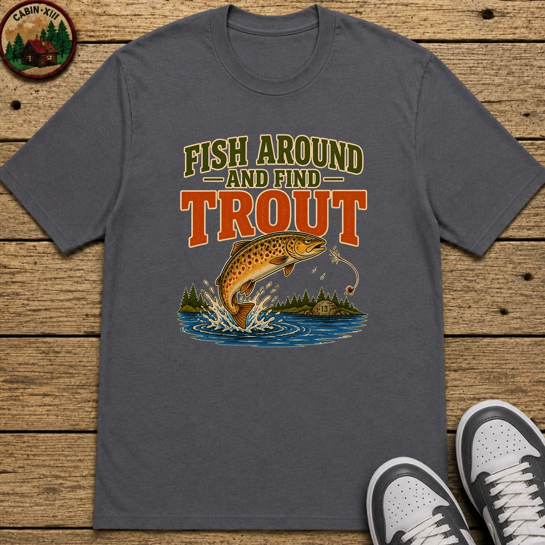Fish Around Kids T-Shirt - Charcoal
