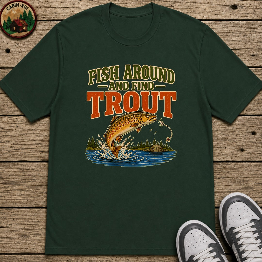 Fish Around Kids T-Shirt - Forest Green