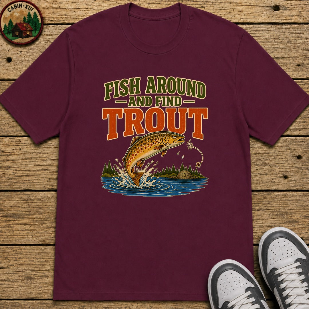 Fish Around Kids T-Shirt - Maroon