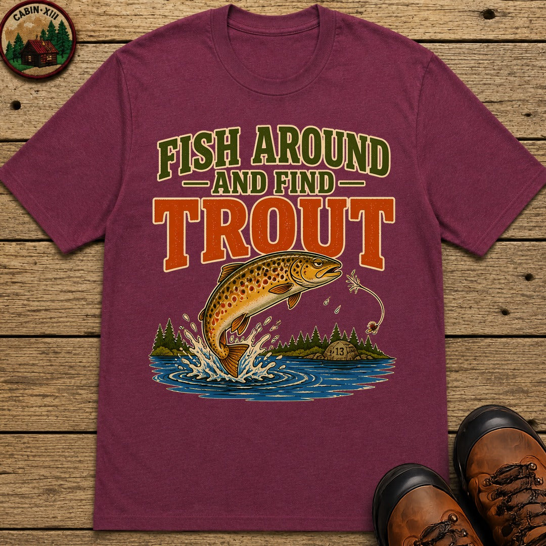 Fish Around T-Shirt - Berry