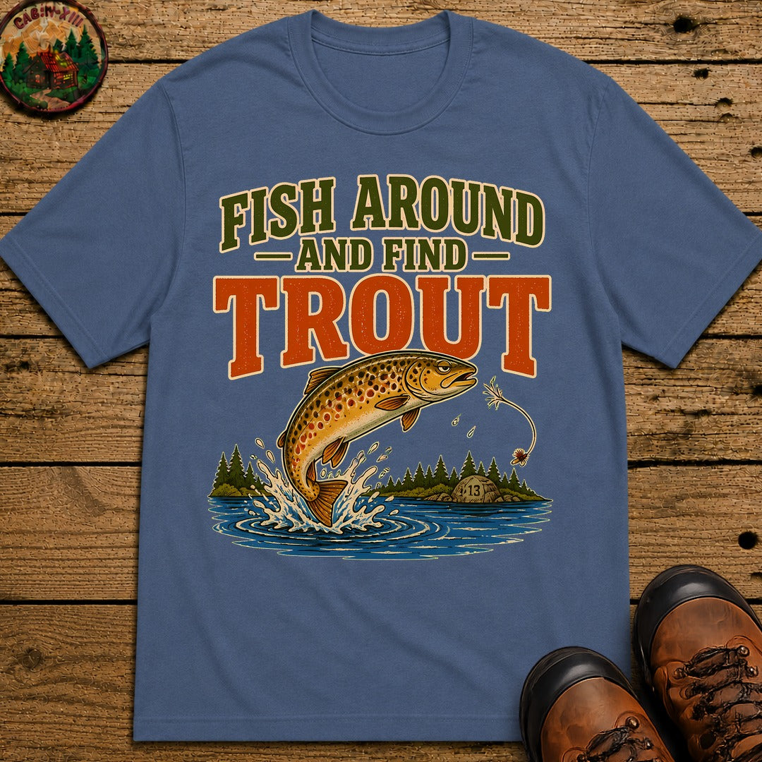 Fish Around T-Shirt - Blue Jean