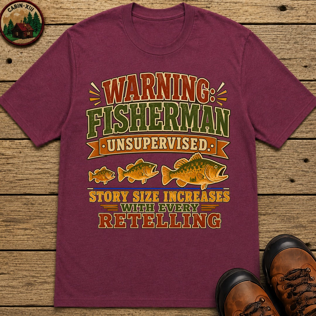 Fisherman Unsupervised T Shirt - Berry
