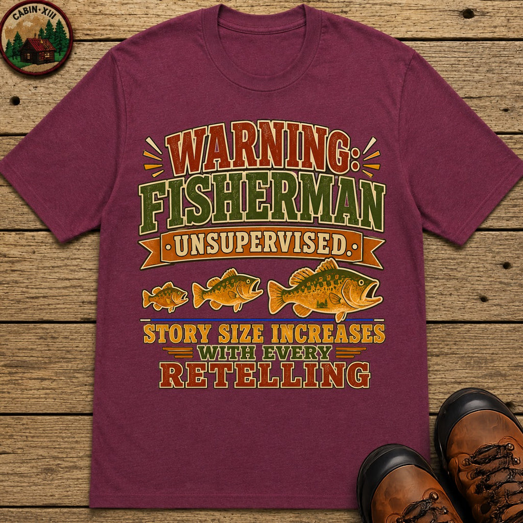 Fisherman Unsupervised T Shirt - Berry