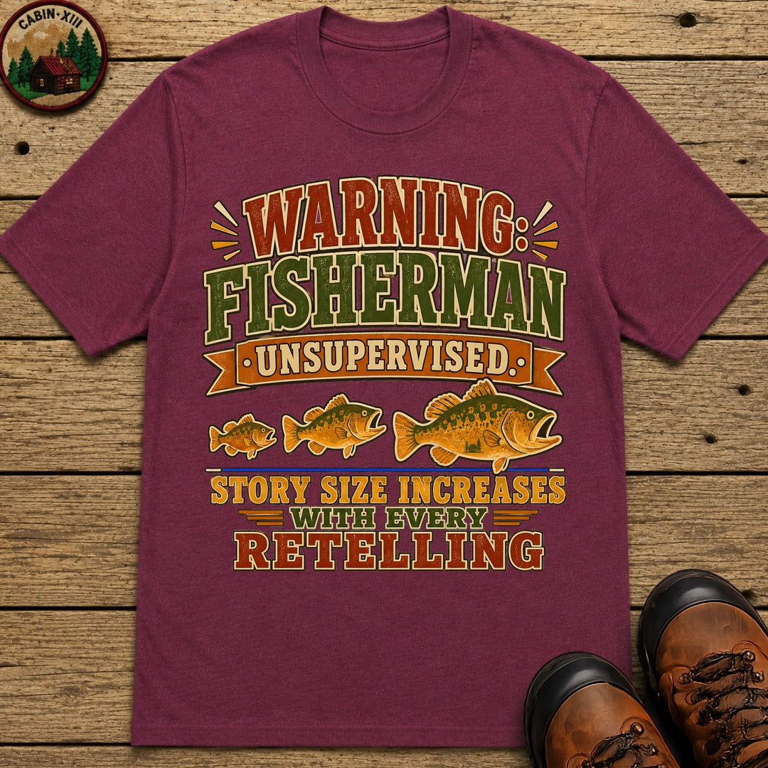 Fisherman Unsupervised T Shirt - Berry