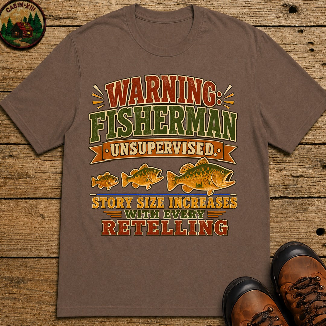 Fisherman Unsupervised T Shirt - Espresso