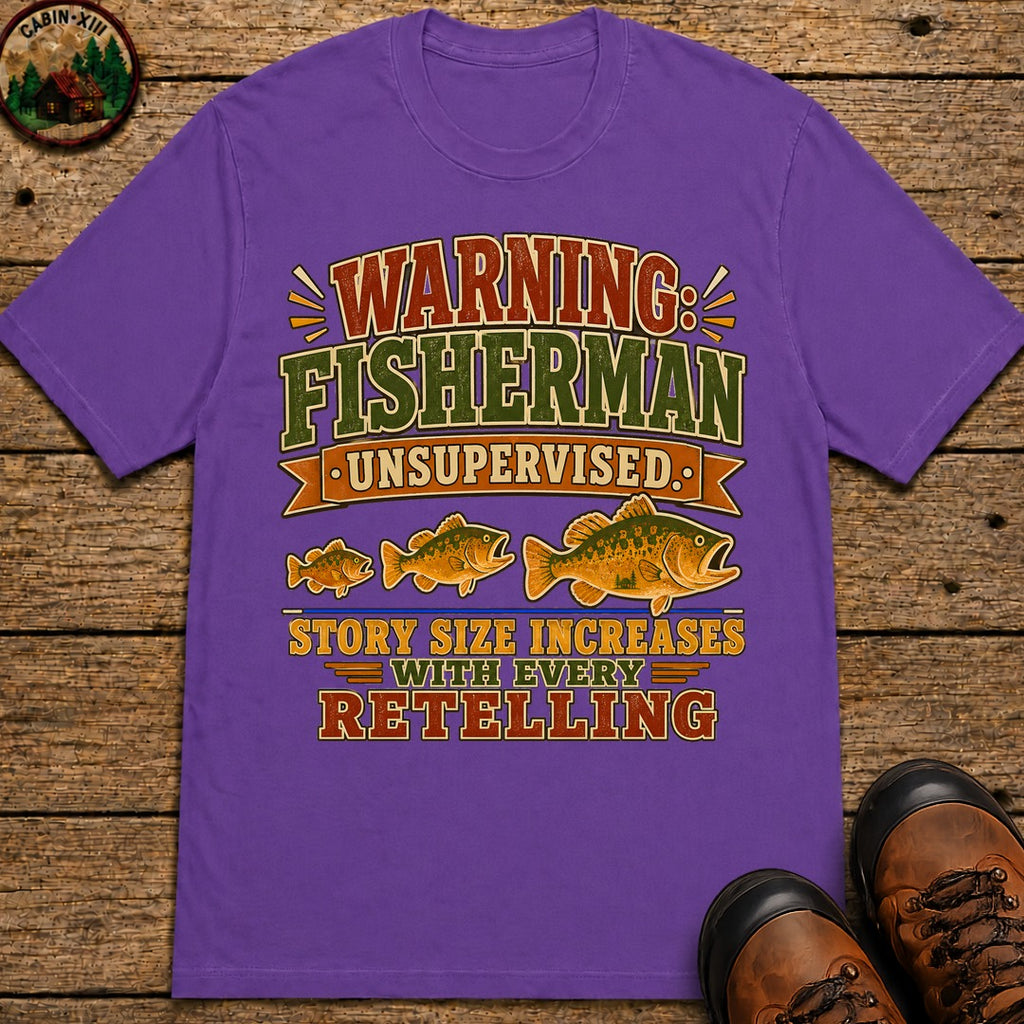 Fisherman Unsupervised T Shirt - Grape