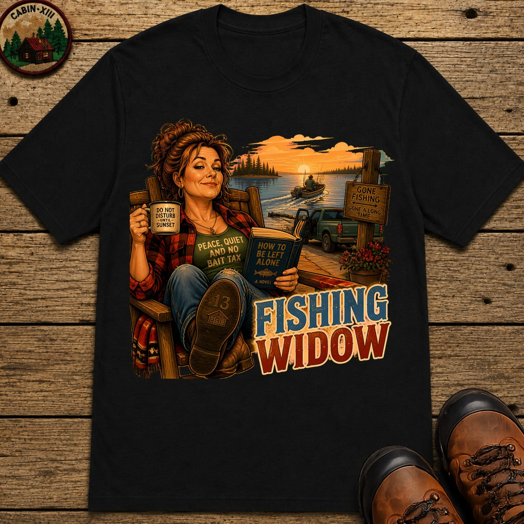 Fishing Widow T-Shirt - Black