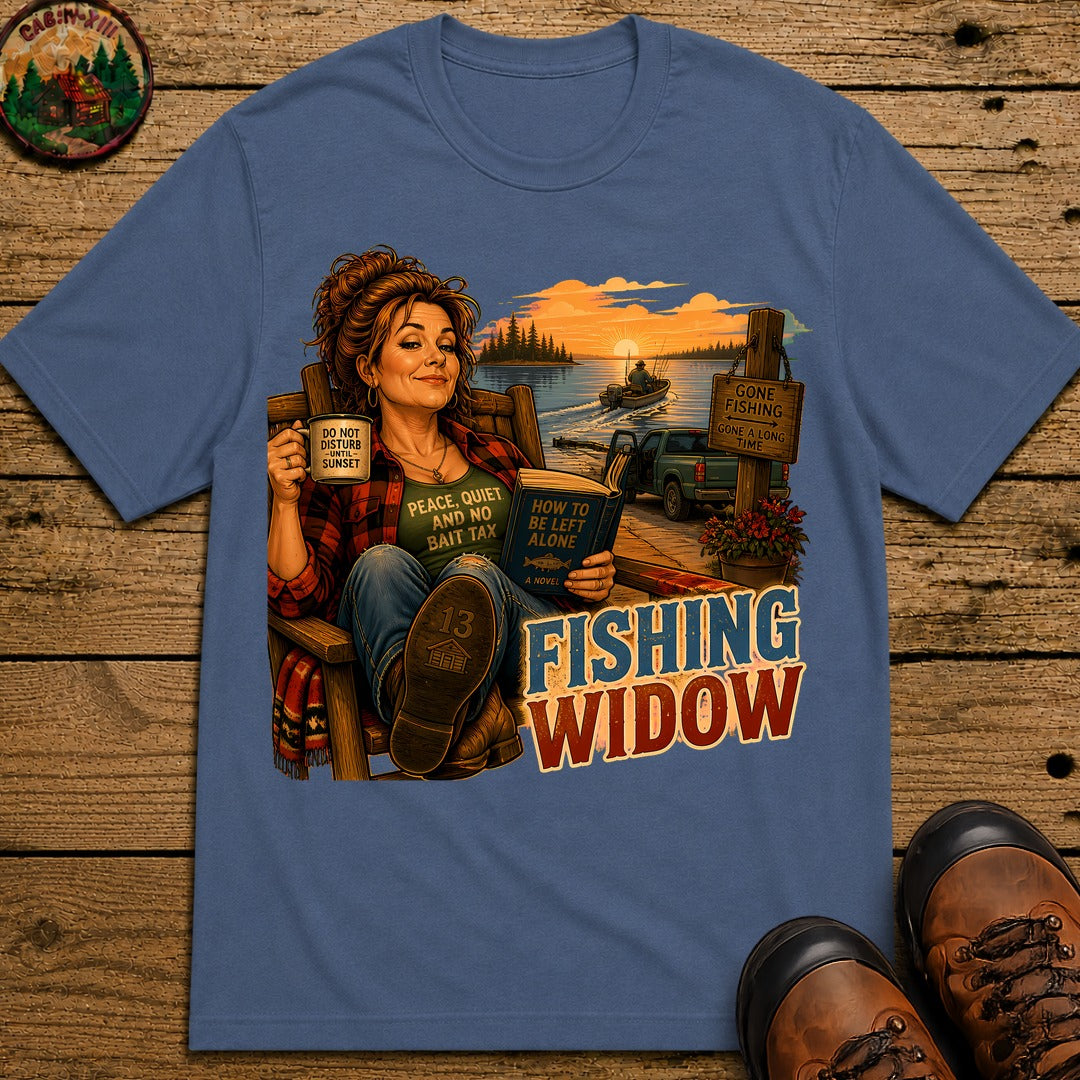 Fishing Widow T-Shirt - Blue Jean