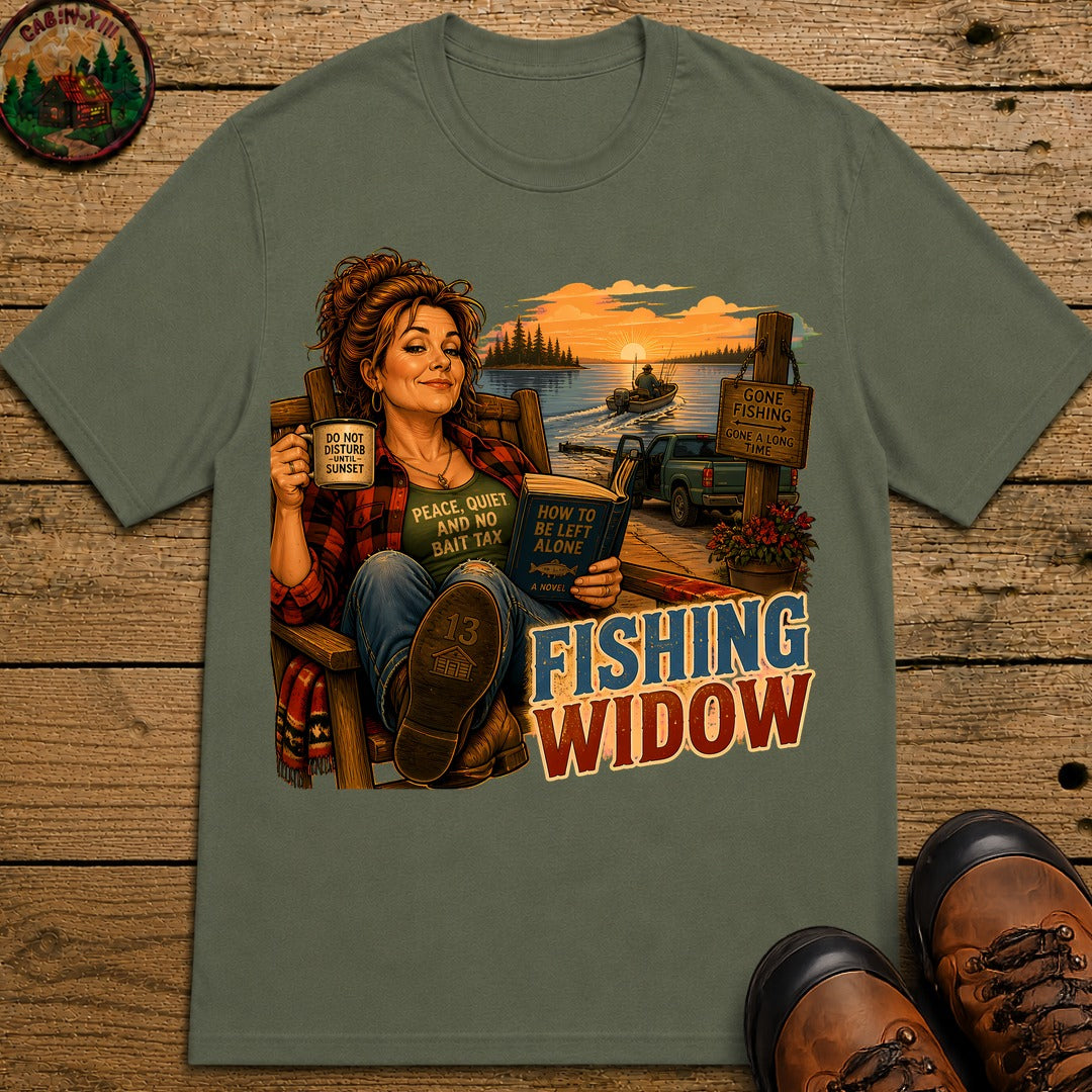 Fishing Widow T-Shirt - Moss