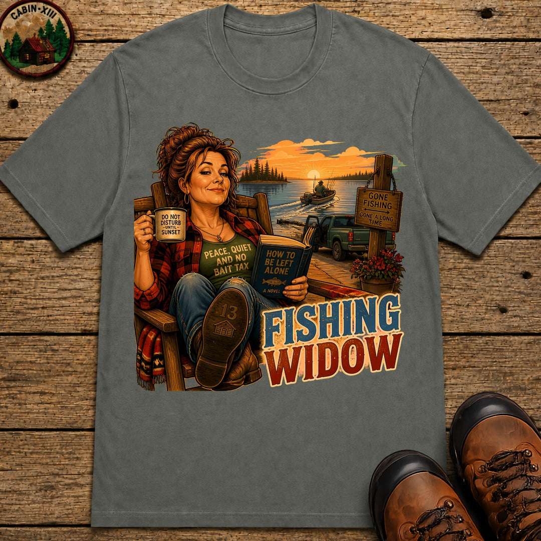 Fishing Widow T-Shirt - Pepper