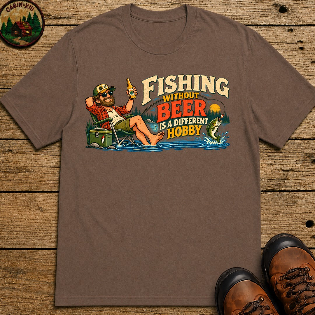 Fishing Without Beer Chest T-Shirt - Espresso