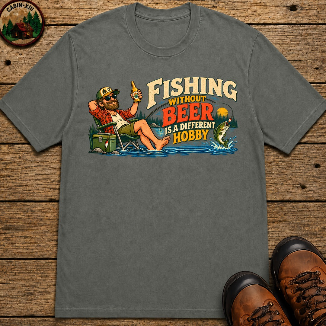 Fishing Without Beer Chest T-Shirt - Pepper