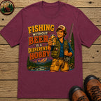 Fishing Without Beer Is a Different Hobby — Funny Fishing Tee - Berry