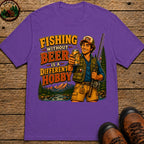 Fishing Without Beer Is a Different Hobby — Funny Fishing Tee - Grape