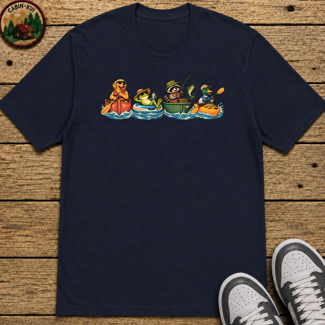 Four Boats Kids T-Shirt - Navy