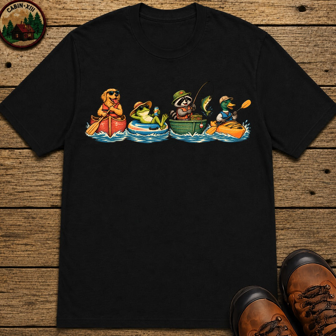 Four Boats T-Shirt - Black
